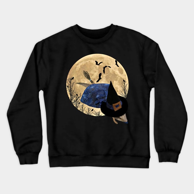 Blue Tongued Skink Witch Crewneck Sweatshirt by ARTWORKandBEYOND